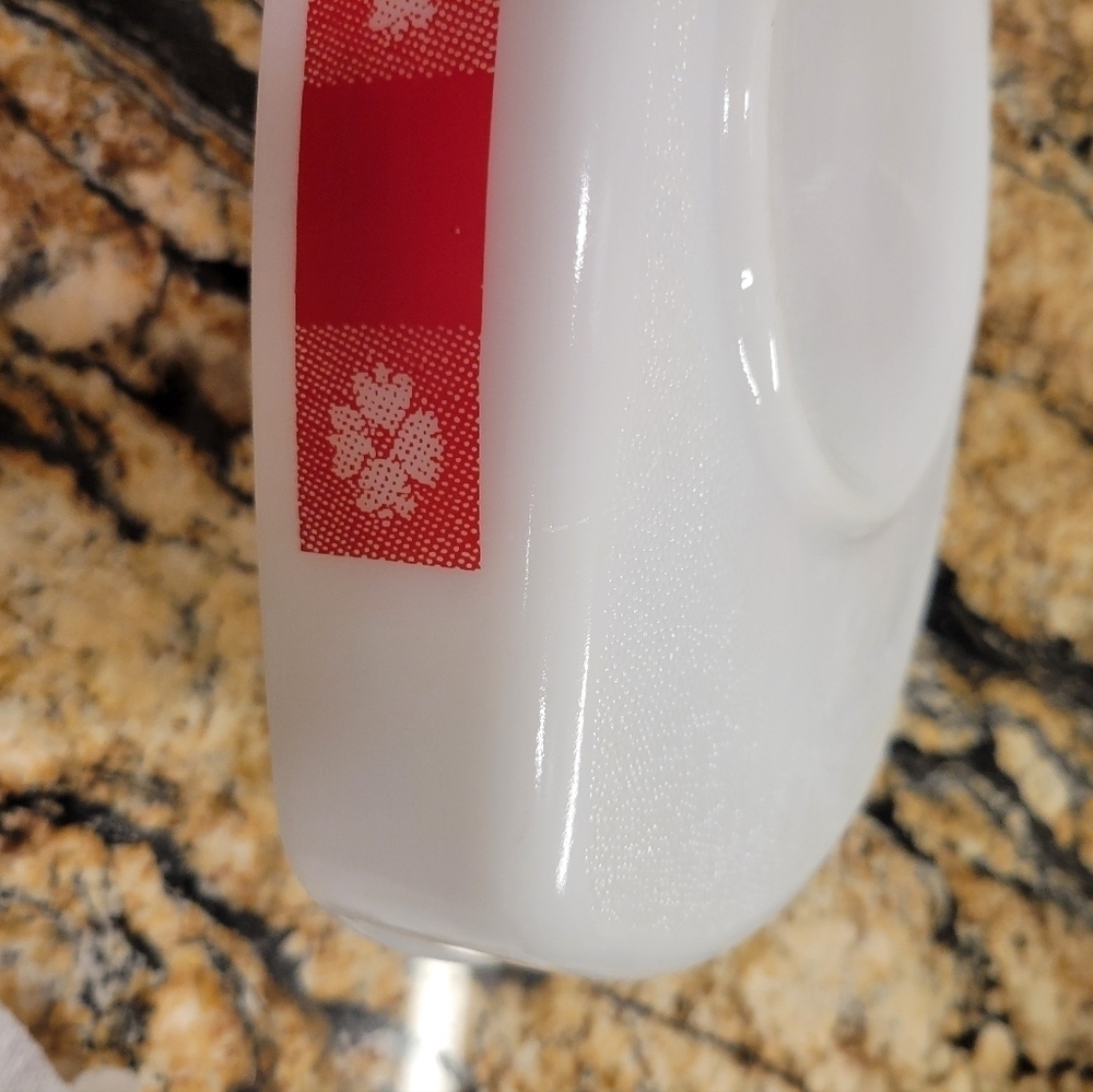 Vintage Federal Red Gingham Loaf Pan Oven Proof USA - Picture 5 of 10